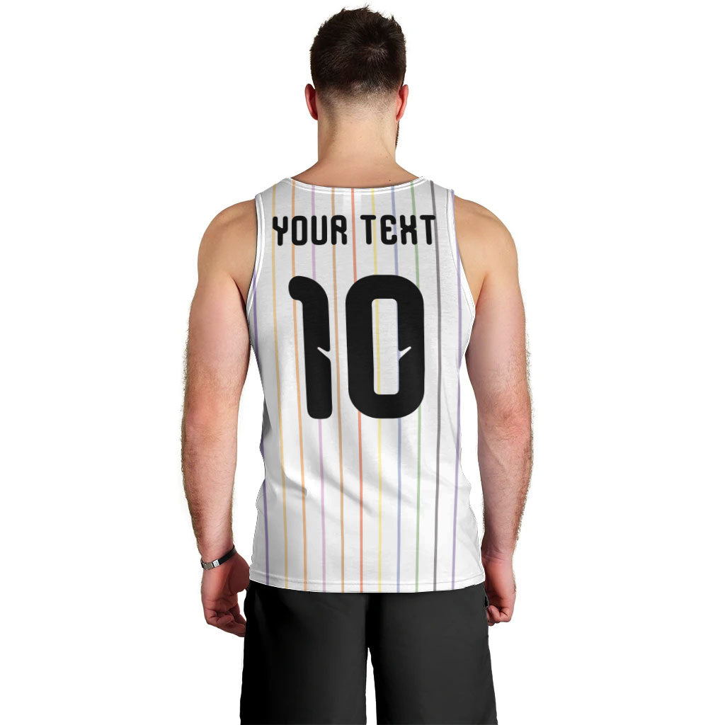 Japan Football Custom Men Tank Top Colors Beyond Horizon Sashiko Effect White Version