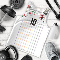 Japan Football Custom Men Tank Top Colors Beyond Horizon Sashiko Effect White Version