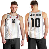 Japan Football Custom Men Tank Top Colors Beyond Horizon Sashiko Effect White Version