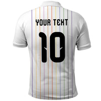 Japan Football Custom Polo Shirt Colors Beyond Horizon Sashiko Effect White Version