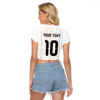 Japan Football Custom Raglan Cropped T Shirt Colors Beyond Horizon Sashiko Effect White Version