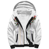 Japan Football Custom Sherpa Hoodie Colors Beyond Horizon Sashiko Effect White Version