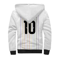 Japan Football Custom Sherpa Hoodie Colors Beyond Horizon Sashiko Effect White Version