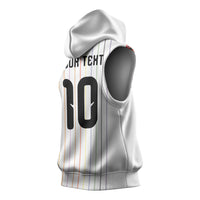Japan Football Custom Sleeveless Hoodie Colors Beyond Horizon Sashiko Effect White Version