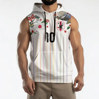 Japan Football Custom Sleeveless Hoodie Colors Beyond Horizon Sashiko Effect White Version