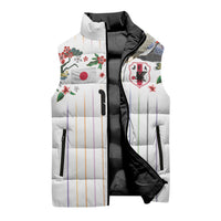 Japan Football Custom Sleeveless Puffer Jacket Colors Beyond Horizon Sashiko Effect White Version