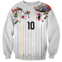 Japan Football Custom Sweatshirt Colors Beyond Horizon Sashiko Effect White Version