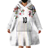 Japan Football Custom Wearable Blanket Hoodie Colors Beyond Horizon Sashiko Effect White Version