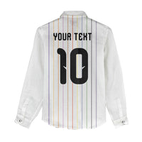 Japan Football Custom Women Casual Shirt Colors Beyond Horizon Sashiko Effect White Version