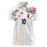 Japan Football Custom Women Polo Shirt Colors Beyond Horizon Sashiko Effect White Version