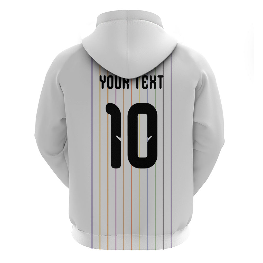 Japan Football Custom Zip Hoodie Colors Beyond Horizon Sashiko Effect White Version