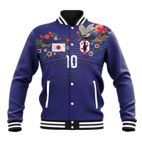 Japan Football Custom Baseball Jacket Japanese Culture with Sashiko Effect