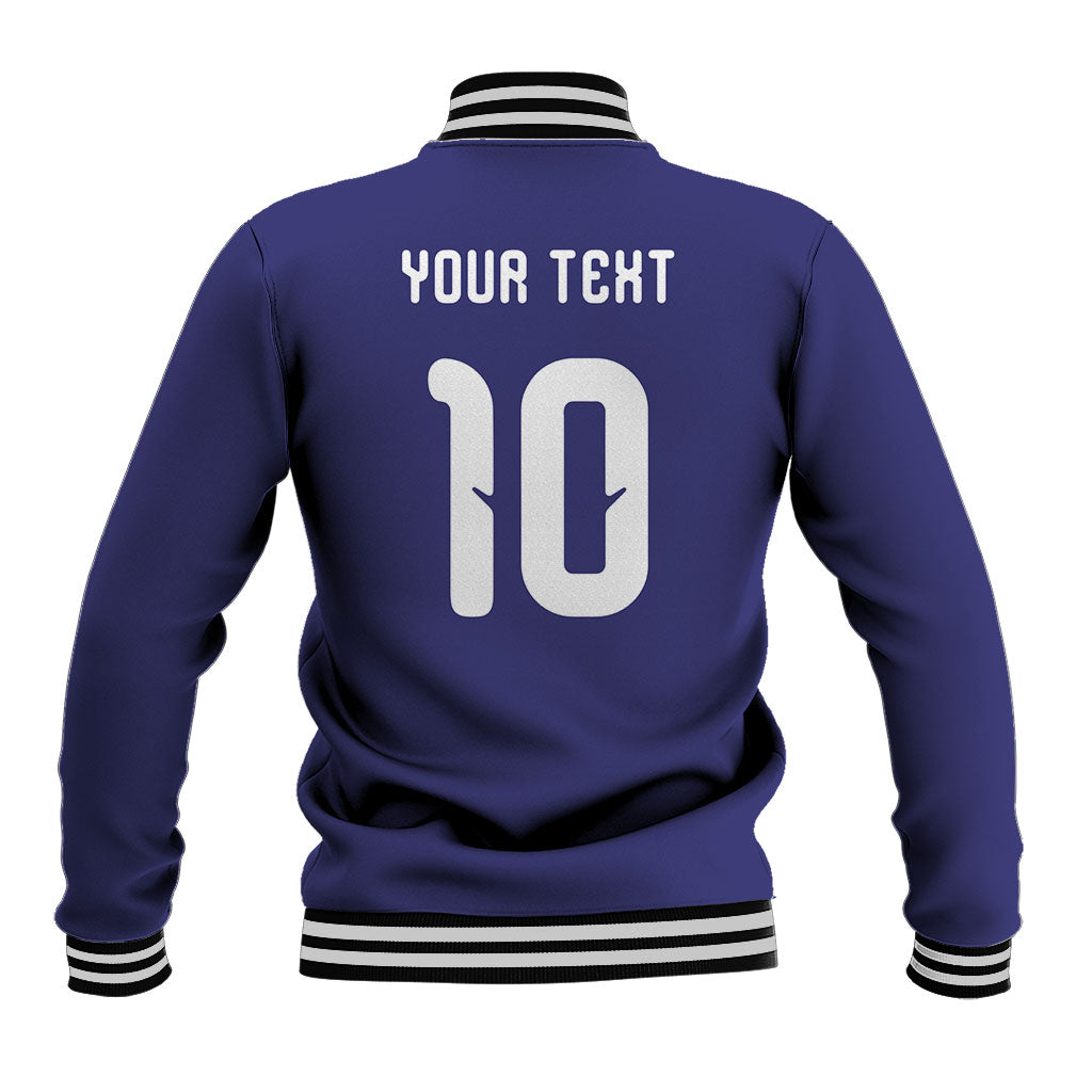 Japan Football Custom Baseball Jacket Japanese Culture with Sashiko Effect