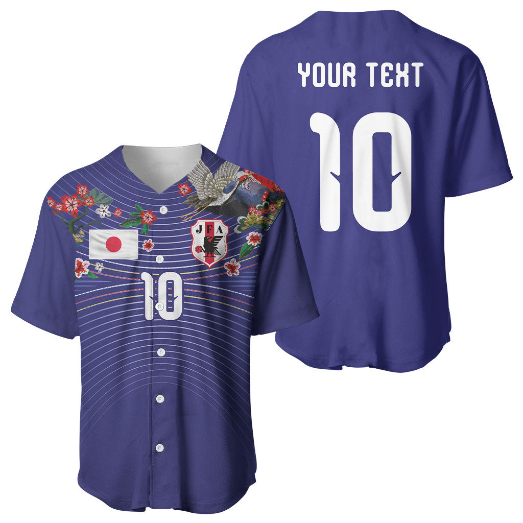 Japan Football Custom Baseball Jersey Japanese Culture with Sashiko Effect