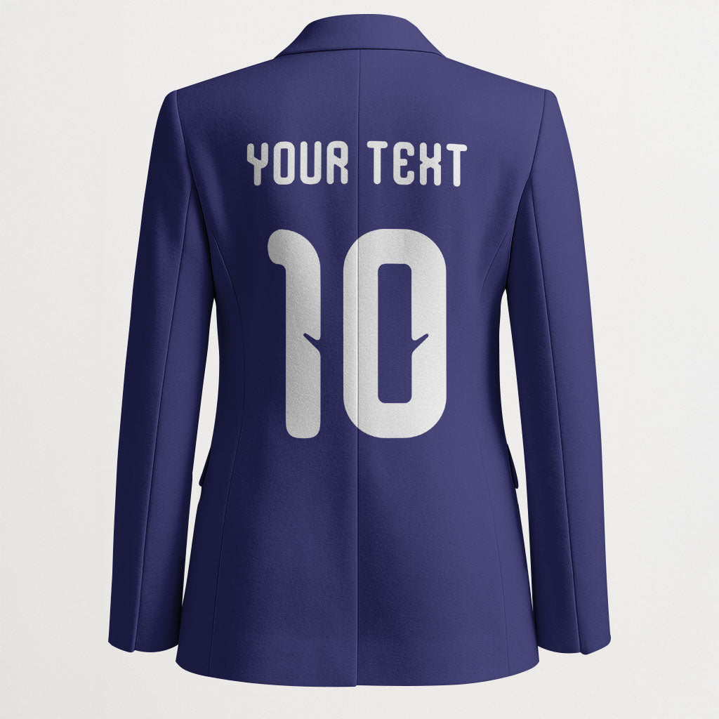Japan Football Custom Blazer Japanese Culture with Sashiko Effect