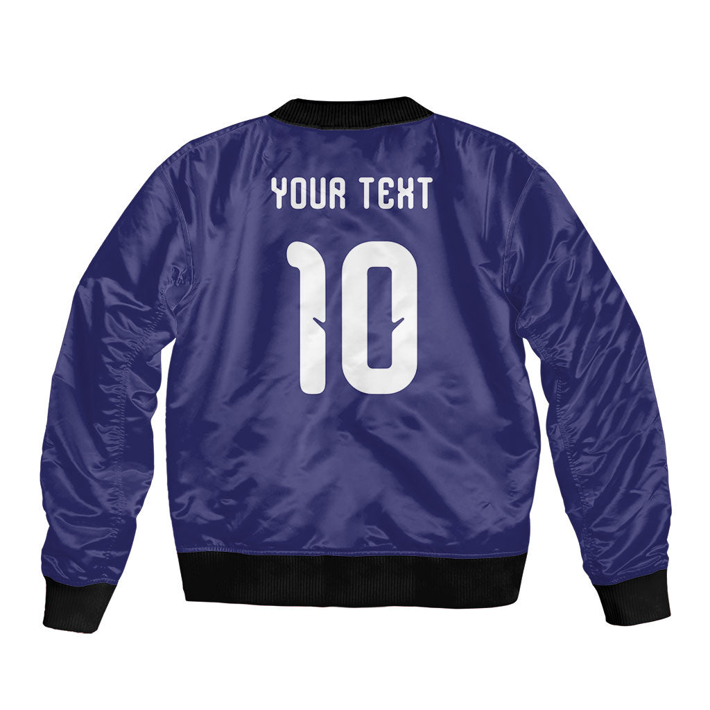 Japan Football Custom Bomber Jacket Japanese Culture with Sashiko Effect