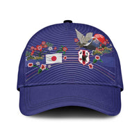 Japan Football Classic Cap Japanese Culture with Sashiko Effect