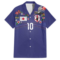 Japan Football Custom Hawaiian Shirt Japanese Culture with Sashiko Effect