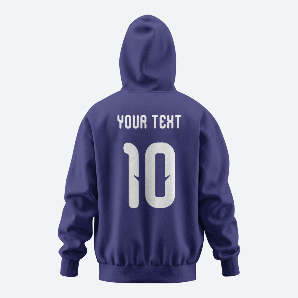 Japan Football Custom Hoodie Japanese Culture with Sashiko Effect