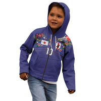 Japan Football Custom Kid Hoodie Japanese Culture with Sashiko Effect