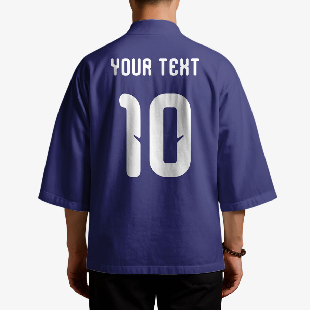 Japan Football Custom Kimono Japanese Culture with Sashiko Effect