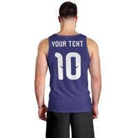 Japan Football Custom Men Tank Top Japanese Culture with Sashiko Effect