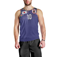 Japan Football Custom Men Tank Top Japanese Culture with Sashiko Effect