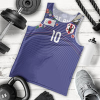 Japan Football Custom Men Tank Top Japanese Culture with Sashiko Effect