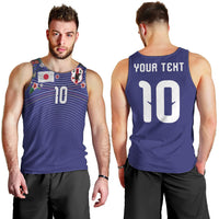 Japan Football Custom Men Tank Top Japanese Culture with Sashiko Effect