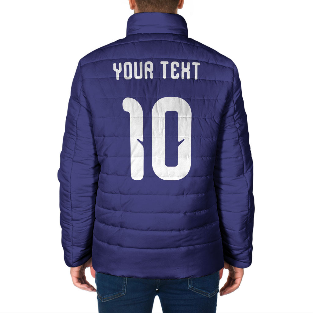 Japan Football Custom Padded Jacket Japanese Culture with Sashiko Effect