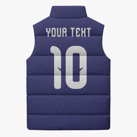 Japan Football Custom Sleeveless Puffer Jacket Japanese Culture with Sashiko Effect