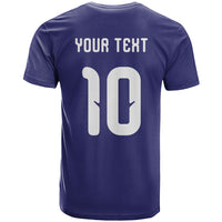 Japan Football Custom T Shirt Japanese Culture with Sashiko Effect