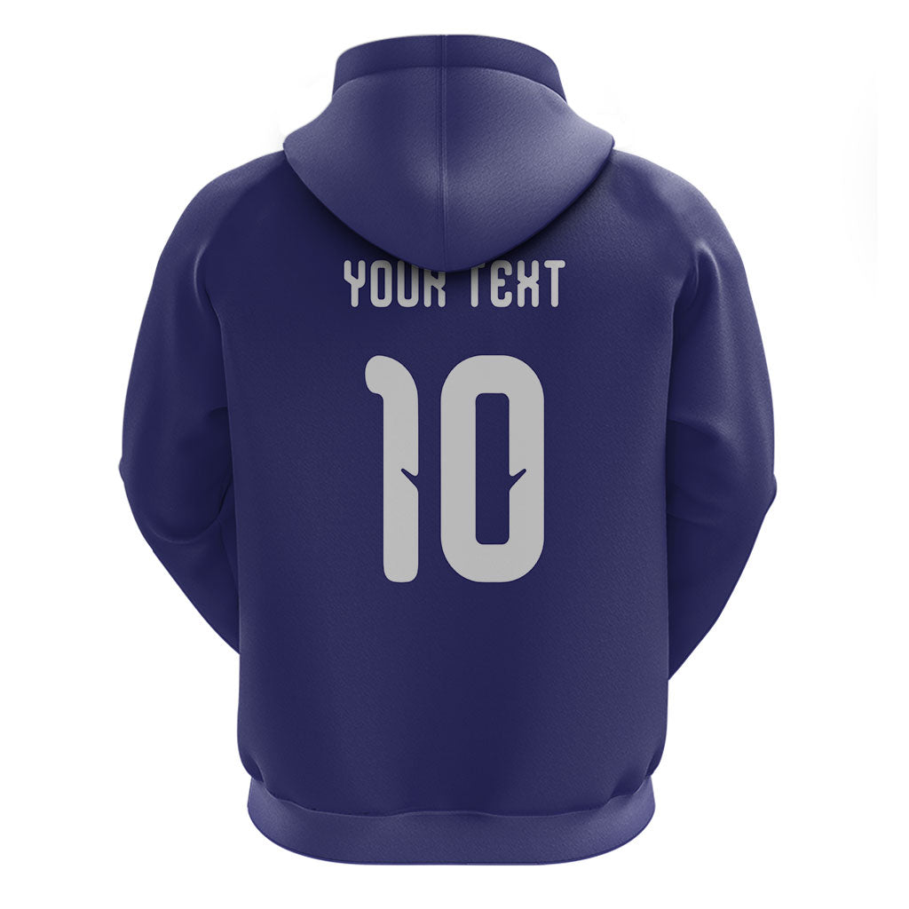 Japan Football Custom Zip Hoodie Japanese Culture with Sashiko Effect