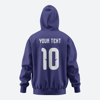 Japan Football Custom Zip Hoodie Japanese Culture with Sashiko Effect