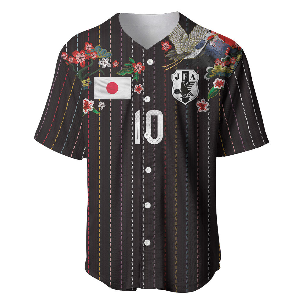 Japan Football Custom Baseball Jersey Colors Beyond Horizon Sashiko Effect Black Version