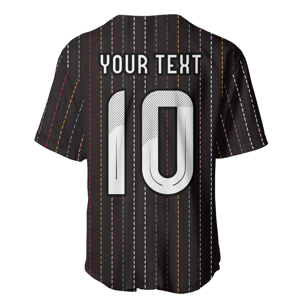 Japan Football Custom Baseball Jersey Colors Beyond Horizon Sashiko Effect Black Version