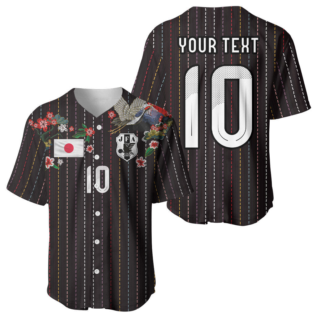 Japan Football Custom Baseball Jersey Colors Beyond Horizon Sashiko Effect Black Version
