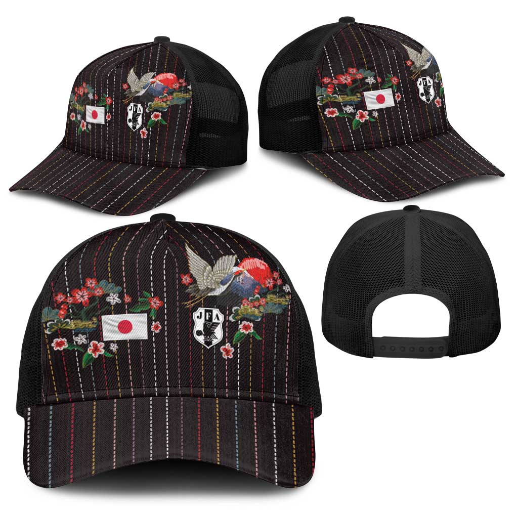 Japan Football Baseball Net Cap Colors Beyond Horizon Sashiko Effect Black Version