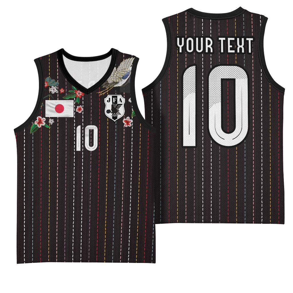 Japan Football Custom Basketball Jersey Colors Beyond Horizon Sashiko Effect Black Version