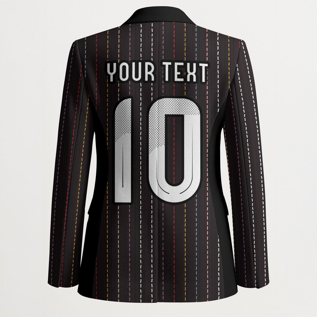 Japan Football Custom Blazer Colors Beyond Horizon Sashiko Effect Black Version