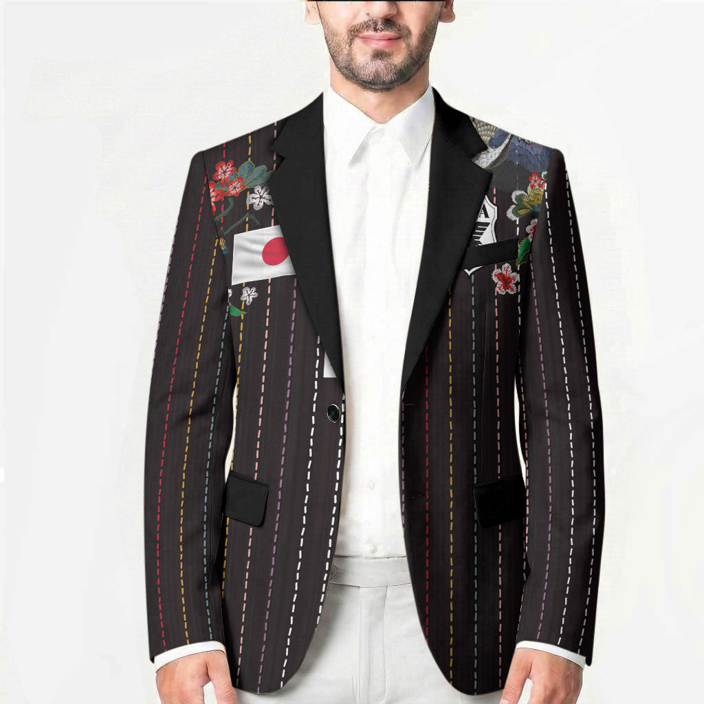 Japan Football Custom Blazer Colors Beyond Horizon Sashiko Effect Black Version