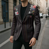 Japan Football Custom Blazer Colors Beyond Horizon Sashiko Effect Black Version