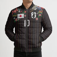 Japan Football Custom Bomber Puffer Jacket Colors Beyond Horizon Sashiko Effect Black Version