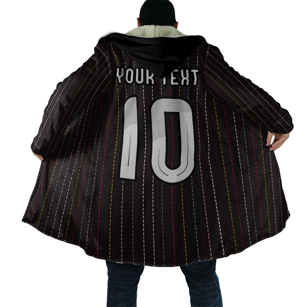 Japan Football Custom Cloak Colors Beyond Horizon Sashiko Effect Black Version