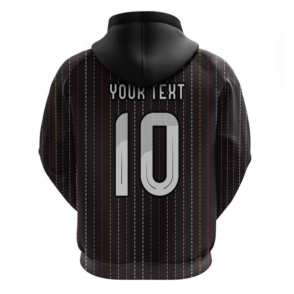 Japan Football Custom Hoodie Colors Beyond Horizon Sashiko Effect Black Version