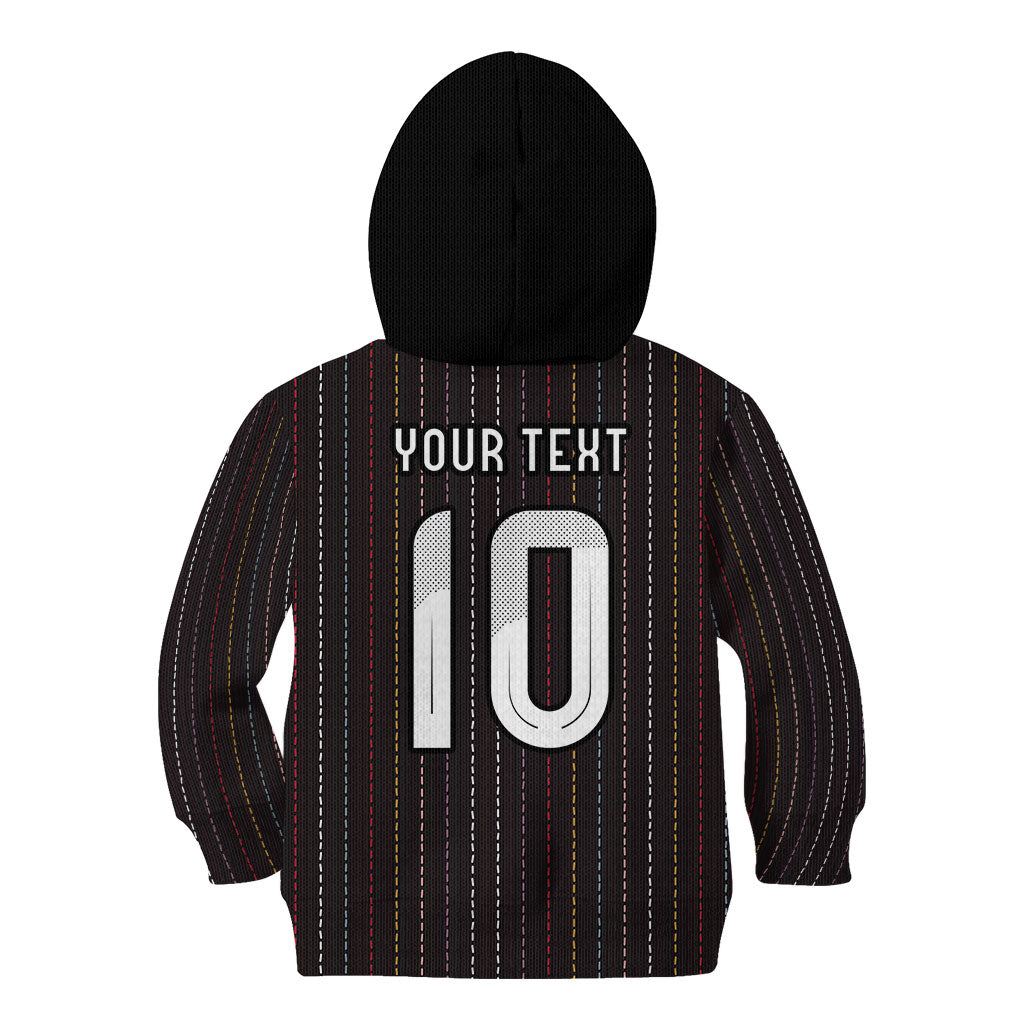 Japan Football Custom Kid Hoodie Colors Beyond Horizon Sashiko Effect Black Version
