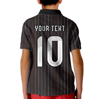 Japan Football Custom Kid Polo Shirt Colors Beyond Horizon Sashiko Effect Black Version