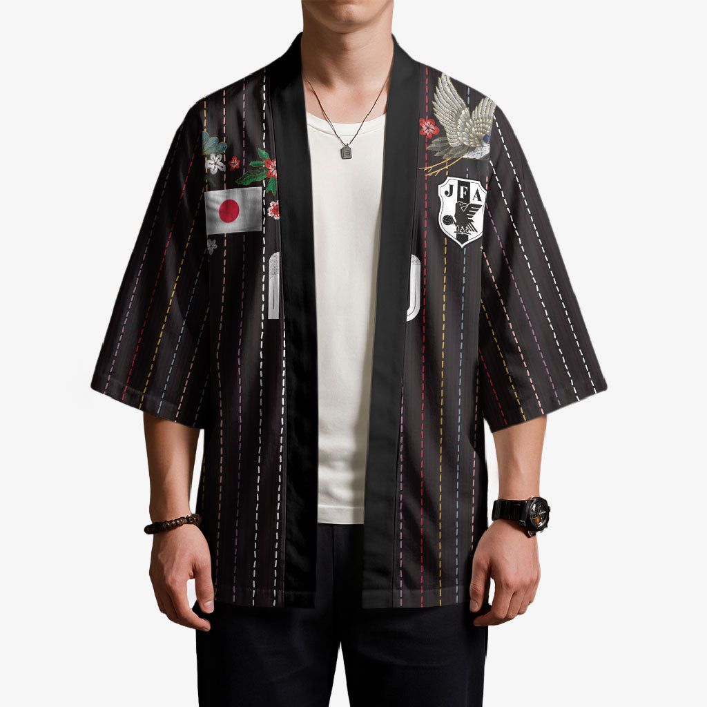 Japan Football Custom Kimono Colors Beyond Horizon Sashiko Effect Black Version