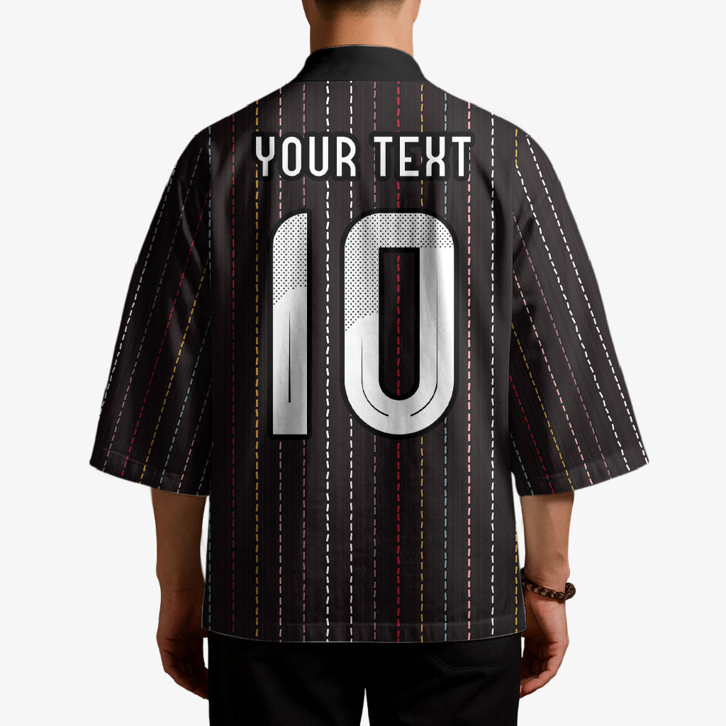 Japan Football Custom Kimono Colors Beyond Horizon Sashiko Effect Black Version