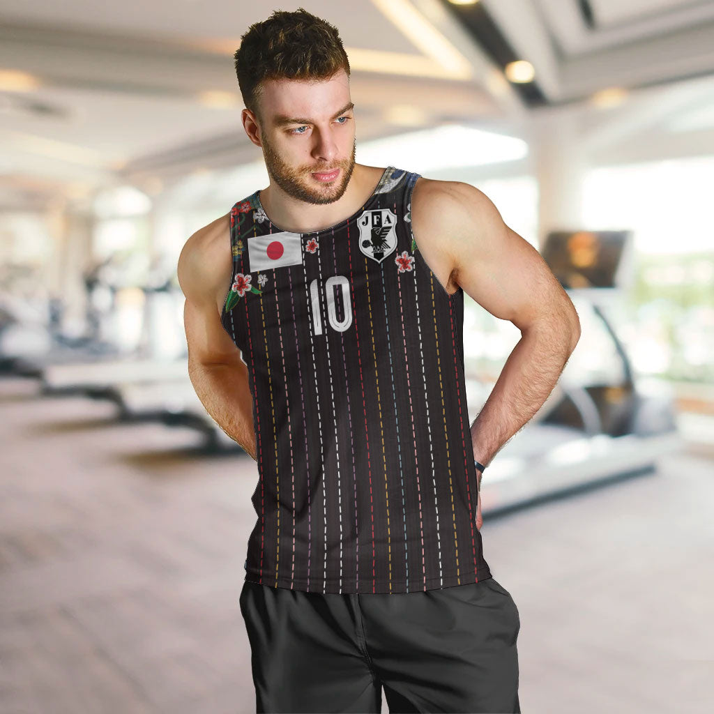 Japan Football Custom Men Tank Top Colors Beyond Horizon Sashiko Effect Black Version
